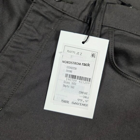 Theory Pants Mens 36 Raffi Slim Fit Thyme Green Twill Stretch Trousers Preppy NE - Picture 2 of 9